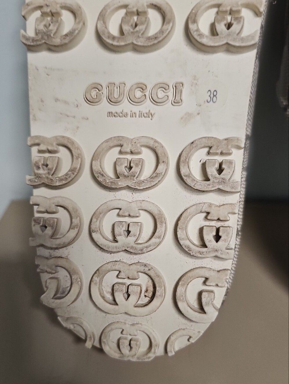 Gucci GG Monogram Platform Slide Sandals Size 38/7.5-8 - Picture 13 of 16